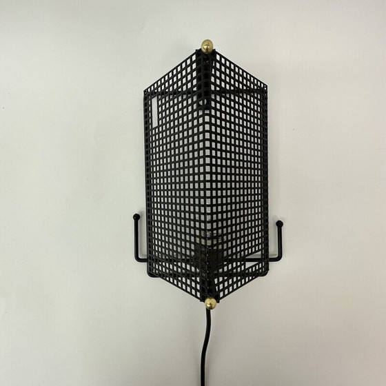 Image 1 of Mid century perforated metal wall lamp by Tjerk Reijenga for Pilastro, 1950s