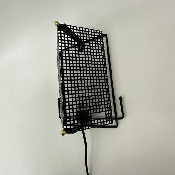 Image 1 of Mid century perforated metal wall lamp by Tjerk Reijenga for Pilastro, 1950s