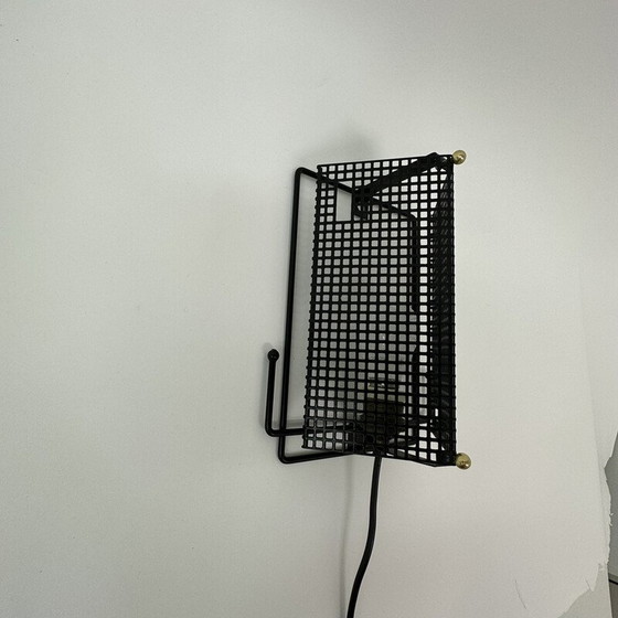 Image 1 of Mid century perforated metal wall lamp by Tjerk Reijenga for Pilastro, 1950s