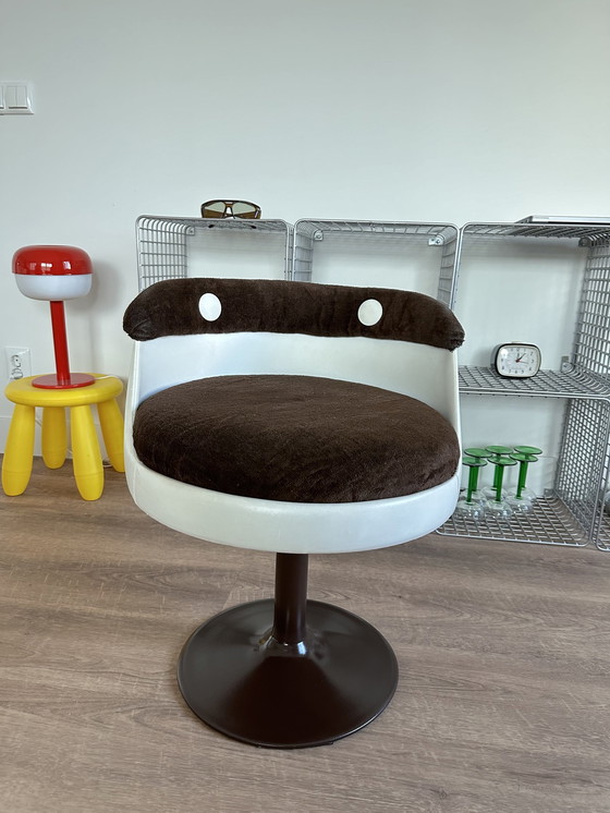 Image 1 of Silla Tulipán de la Era Espacial Teddy Brown 1970 