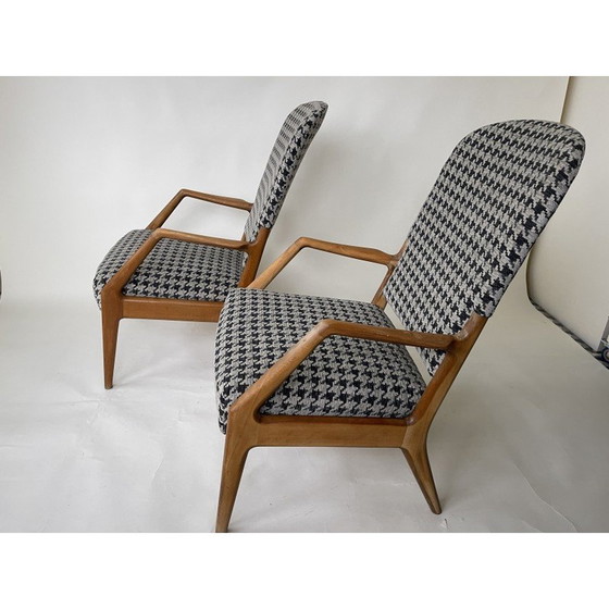 Image 1 of Pair of vintage wooden armchairs, Denmark 1970
