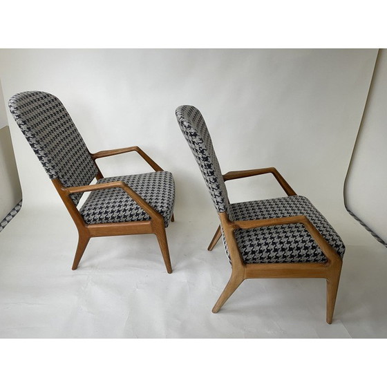 Image 1 of Pair of vintage wooden armchairs, Denmark 1970