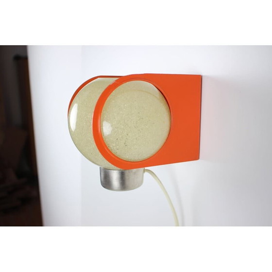 Image 1 of Vintage metal and plastic wall lamp by Pokrok Žilina, Czech Republic 1970