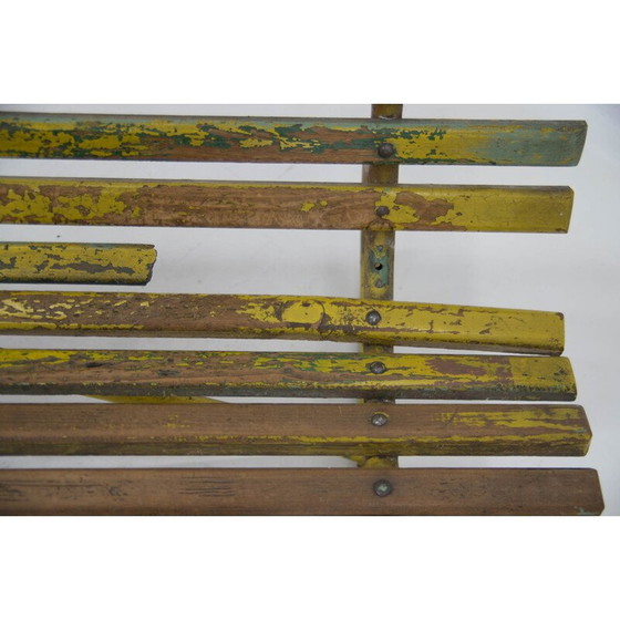 Image 1 of Vintage wood and iron bench, 1920s