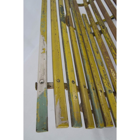 Image 1 of Vintage wood and iron bench, 1920s