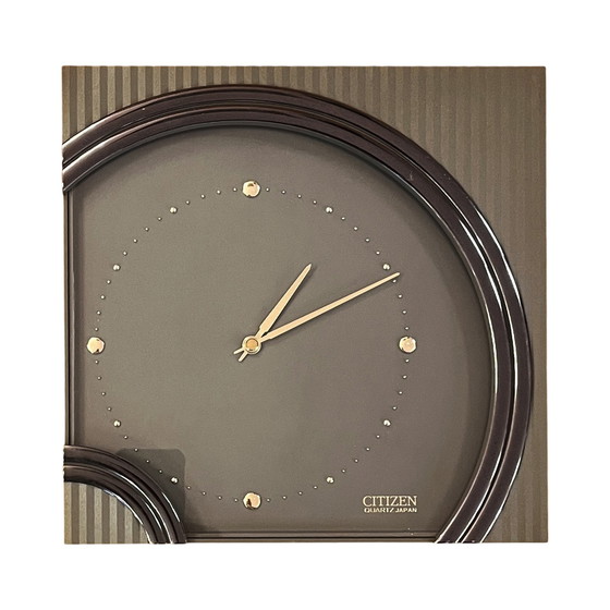 Image 1 of Nice Hollywood Regency Citizen Wall Clock, Made In Japan, 1980S.