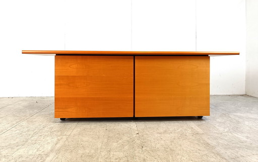 Italian wooden sideboard with sliding doors, 1990s