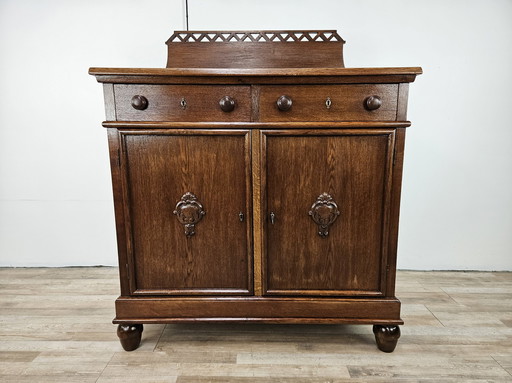 Art Decò Sideboard In Oak Wood