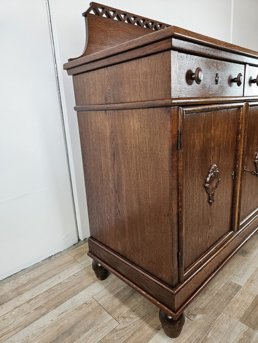 Art Decò Sideboard In Oak Wood