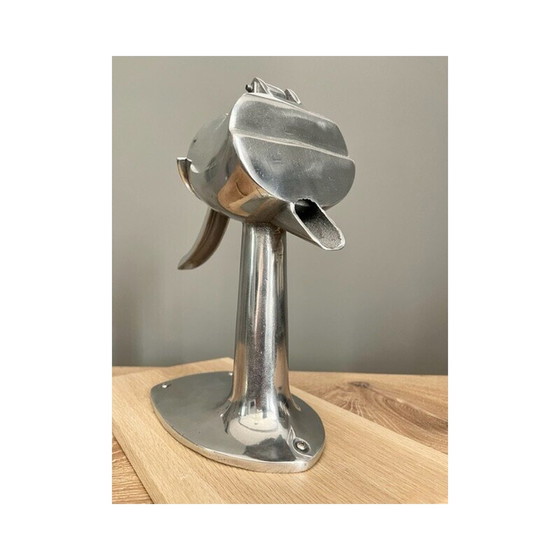 Image 1 of Spremiagrumi vintage in alluminio e legno di quercia per Dragon, anni '50