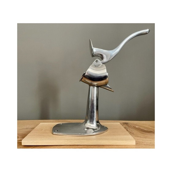 Image 1 of Spremiagrumi vintage in alluminio e legno di quercia per Dragon, anni '50
