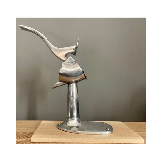 Image 1 of Spremiagrumi vintage in alluminio e legno di quercia per Dragon, anni '50