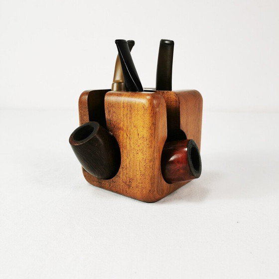 Image 1 of Vintage teak pipe stands, Sweden 1960