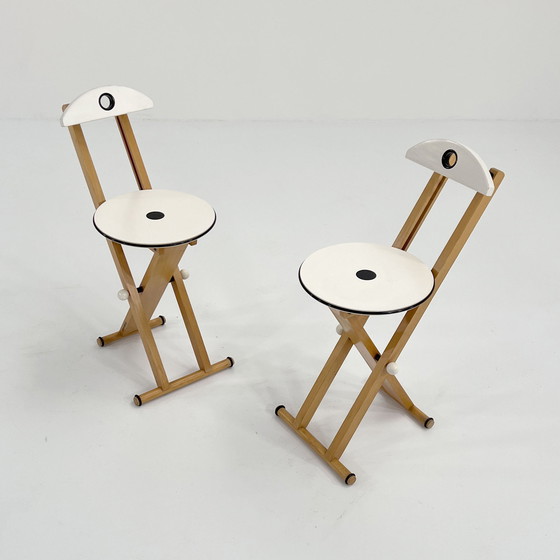 Image 1 of Pair Of Folding Chairs From Enolinea, 1980S