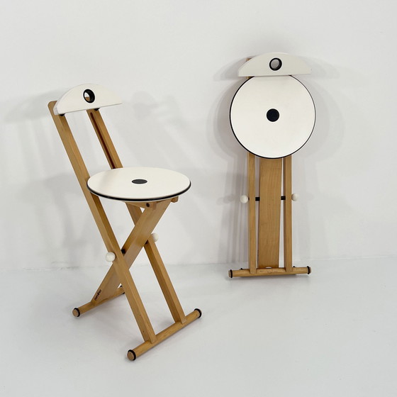 Image 1 of Pair Of Folding Chairs From Enolinea, 1980S