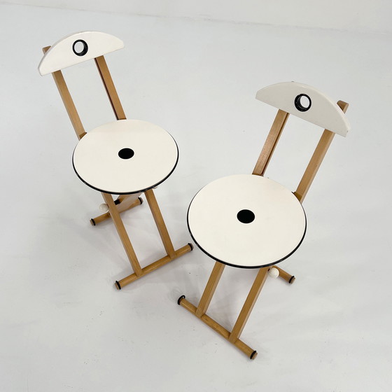 Image 1 of Pair Of Folding Chairs From Enolinea, 1980S