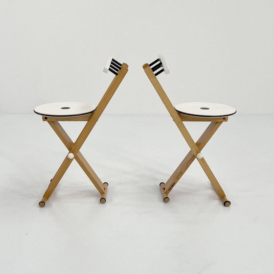 Image 1 of Pair Of Folding Chairs From Enolinea, 1980S