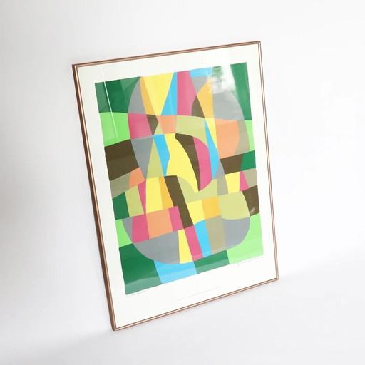 Colorful Silkscreen Artwork Signed Bjarne Nielsen