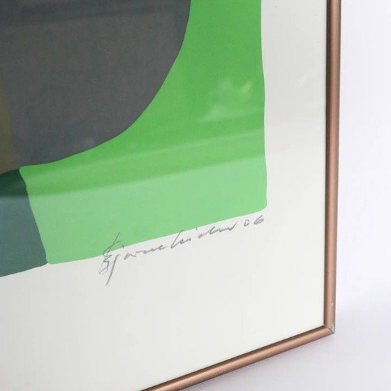 Image 1 of Colorful Silkscreen Artwork Signed Bjarne Nielsen