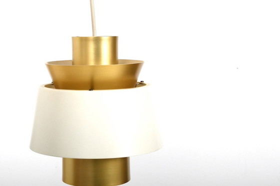 Image 1 of Teak and Brass Wall Lamp by Jørn Utzon for Nordisk Solar, 1960s