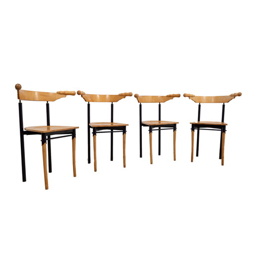 Set Of 4 Jansky Chairs By Borek Sipek