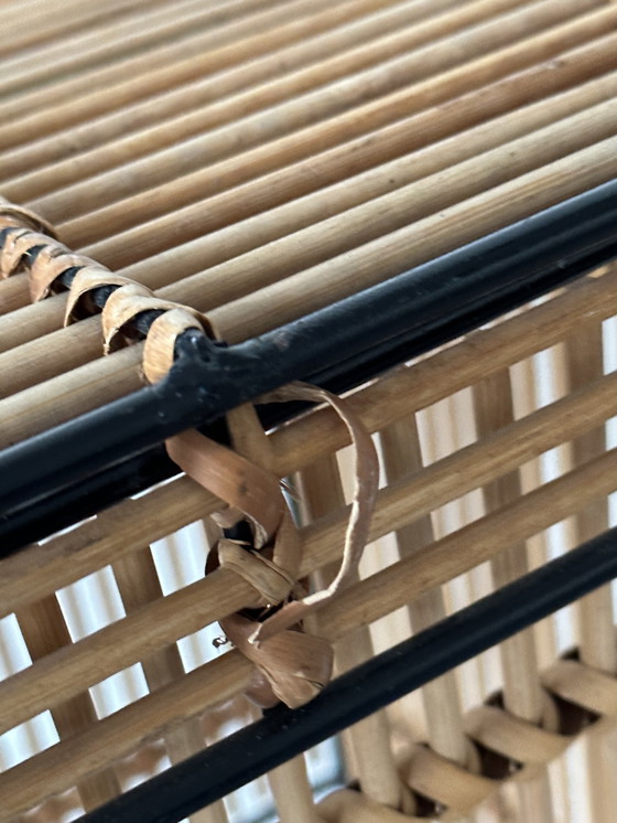 Image 1 of Boîte en rotin vintage