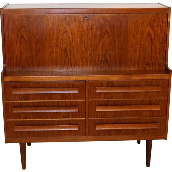 Image 1 of Vintage teak secretary by Sigfrid Omann for Olholm Møbelfabrik, Denmark 1960s