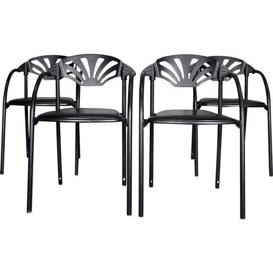 Image 1 of Set di 4 poltrone vintage di Lisa Bross per Studio Simonetti 1980