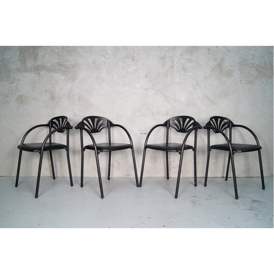 Image 1 of Set di 4 poltrone vintage di Lisa Bross per Studio Simonetti 1980