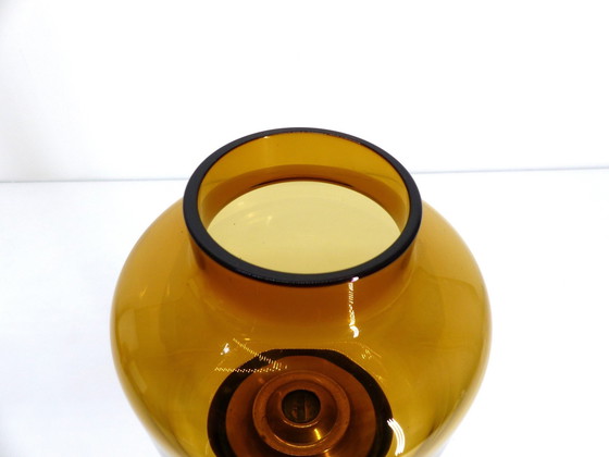 Image 1 of Honey Glass Candle Holder Hans-Agne Jakobsson Markaryd L 10232 1960