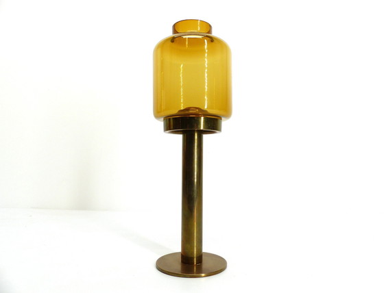 Image 1 of Honey Glass Candle Holder Hans-Agne Jakobsson Markaryd L 10232 1960