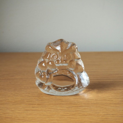 Vikingo de cristal de los años 60 de Lars Hellsten para Skruf Suecia