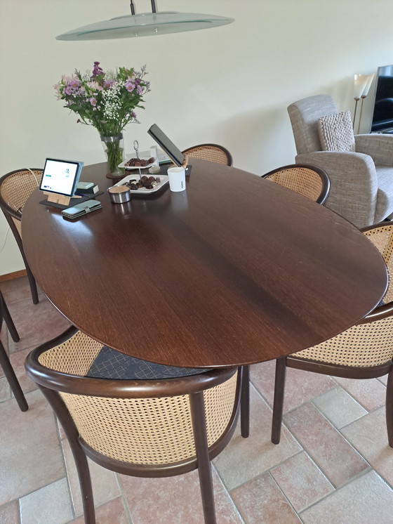 Image 1 of Tonon Oval Table And 6 Dining Table Chairs