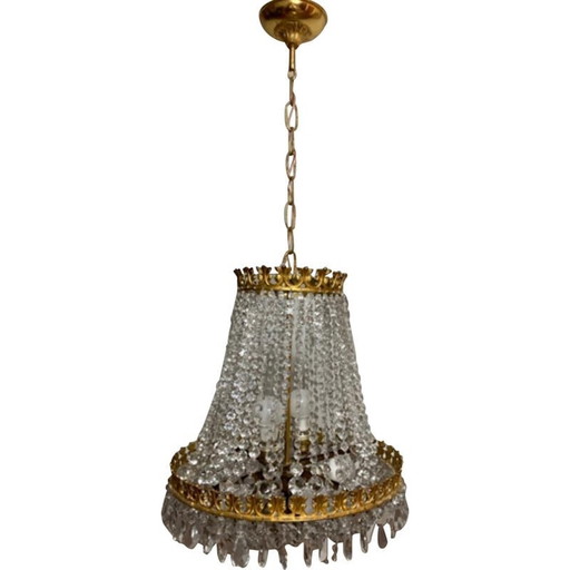 Vintage crystal chandelier, 1960s