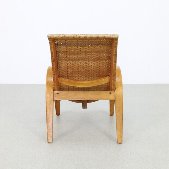 Image 1 of Vintage armchair in cane and wood, 1960
