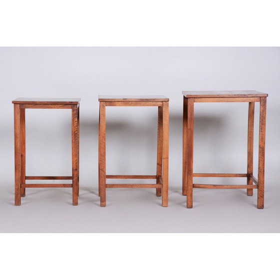 Image 1 of Vintage nesting tables in walnut, 1930