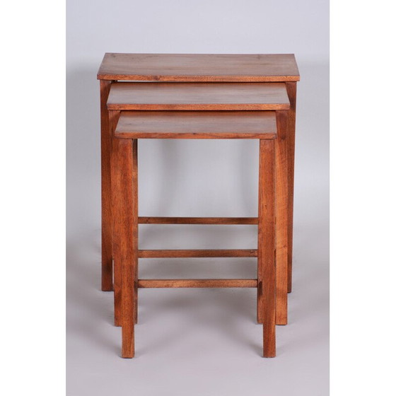Image 1 of Vintage nesting tables in walnut, 1930