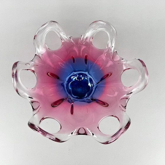 Image 1 of Vintage Czech Art glass bowl by Josef Hospodka for Chribska Glassworks, 1960s
