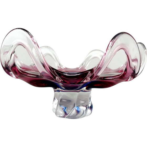 Image 1 of Vintage Czech Art glass bowl by Josef Hospodka for Chribska Glassworks, 1960s