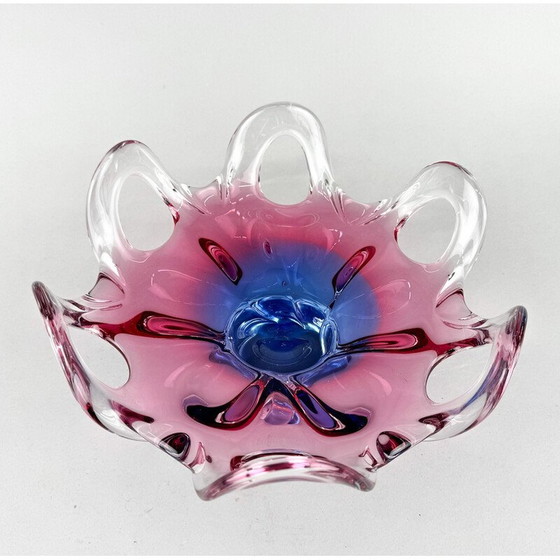 Image 1 of Vintage Czech Art glass bowl by Josef Hospodka for Chribska Glassworks, 1960s