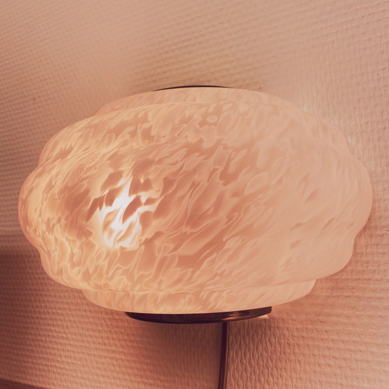 Image 1 of Set Of Italian Wall Lights With Shell Pattern