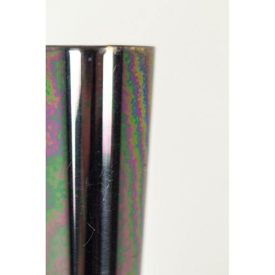 Image 1 of Lampada da terra vintage "Quasar" in metallo dorato e iridescente di Maison Charles