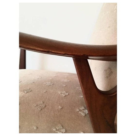 Image 1 of Pair of vintage teak armchairs with organic shape, Netherlands 1950