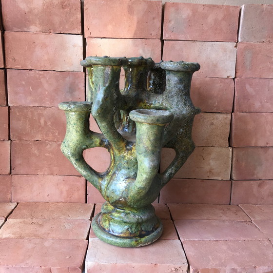 Image 1 of Tamegroute Pottery Candlestick