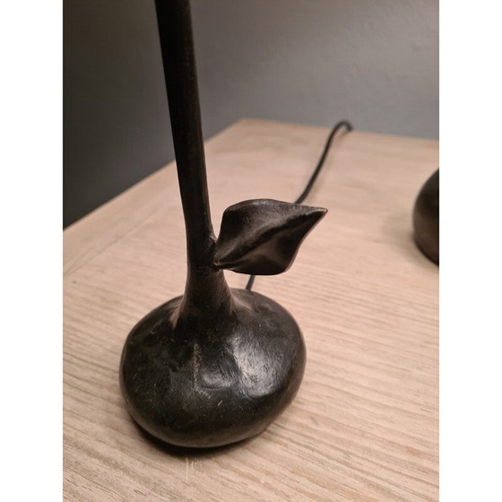 Image 1 of Set di 3 lampade vintage in bronzo di Augustin Granet per Objet Insolite, 1990