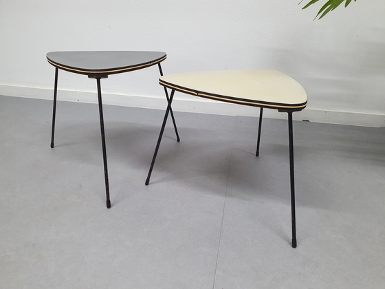 Image 1 of 1950s Side Tables. Vintage Mimi Set/Triangle Tables.