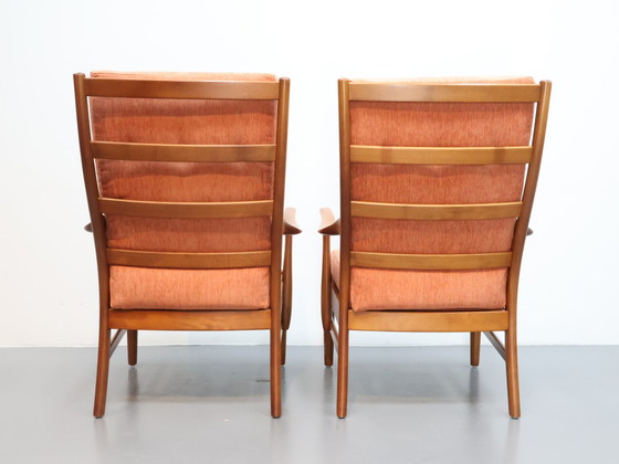 Image 1 of Set of 2 armchairs Farstrup Møbler new upholstery rib