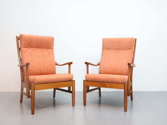 Image 1 of Set of 2 armchairs Farstrup Møbler new upholstery rib