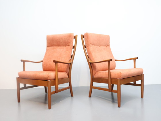 Image 1 of Set of 2 armchairs Farstrup Møbler new upholstery rib