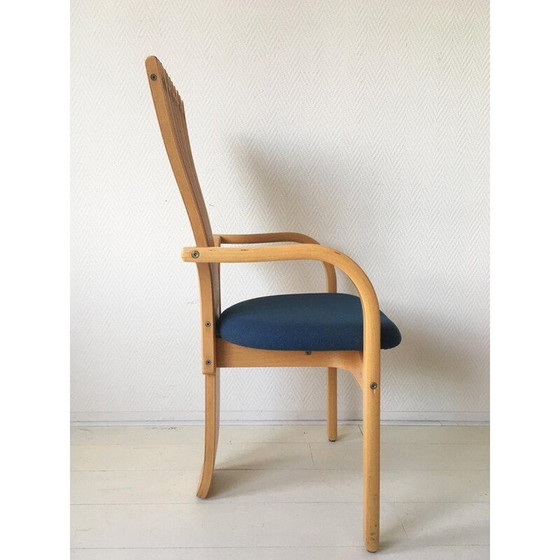 Image 1 of Set of 4 vintage chairs for Westnofa in wool and oakwood 1980